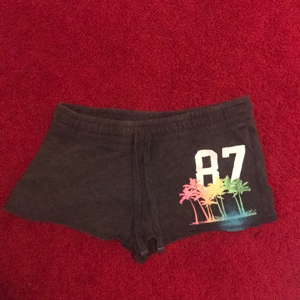 dark grey pajama shorts